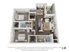 One Bed One Bath B Floor Plan at Villas at Stone Oak Ranch, Texas, 78727 at Villas at Stone Oak Ranch, Texas, 78727